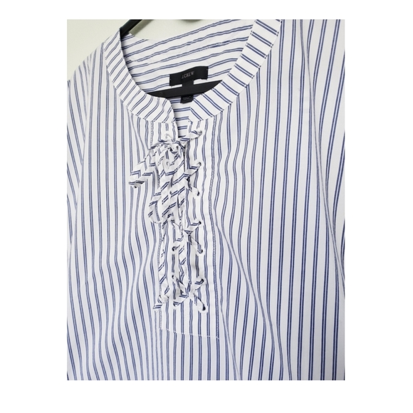 J crew cotton lace up popover shirt - Picture 5 of 7